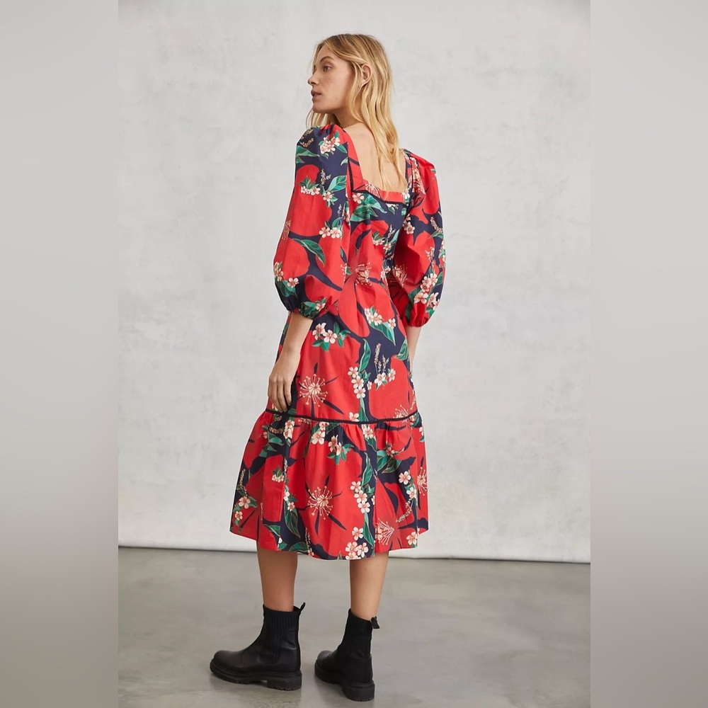 NWT Farm Rio x Anthropologie Jamila Midi Dress XS - Picture 2 of 16